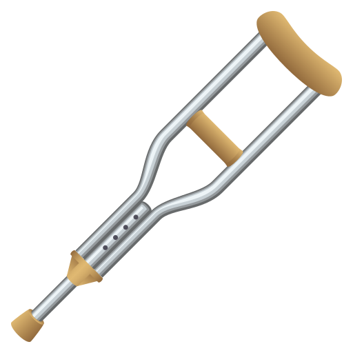 crutch as rendered by JoyPixels