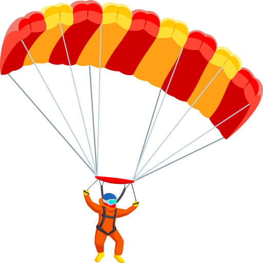 parachute as rendered by JoyPixels