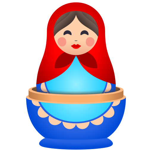 Nesting Dolls as drawn by JoyPixels in 11.0