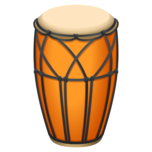 Long Drum as drawn by JoyPixels in 11.0