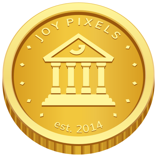 Coin as drawn by JoyPixels in 11.0