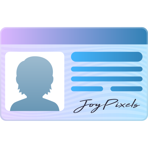 identification card as rendered by JoyPixels