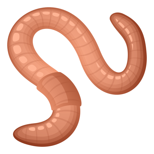 Worm as drawn by JoyPixels in 11.0