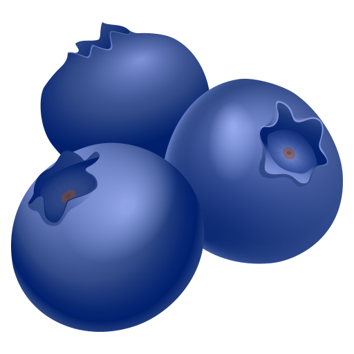 blueberries as rendered by JoyPixels