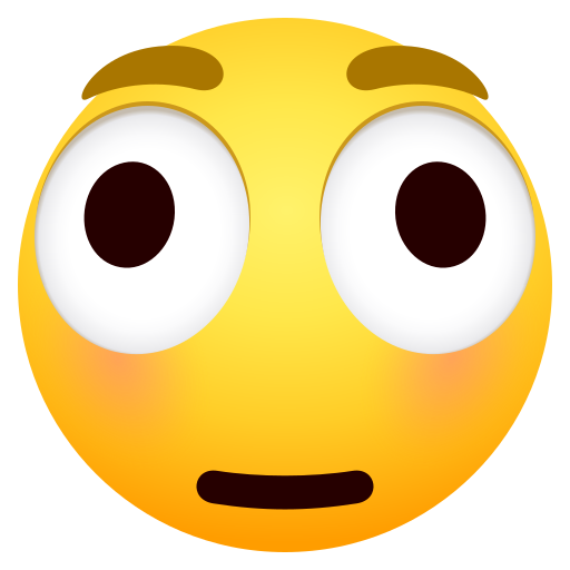 distorted face as rendered by JoyPixels