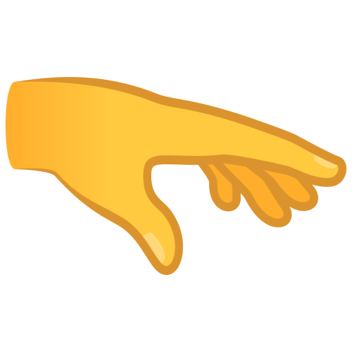 palm down hand as rendered by JoyPixels