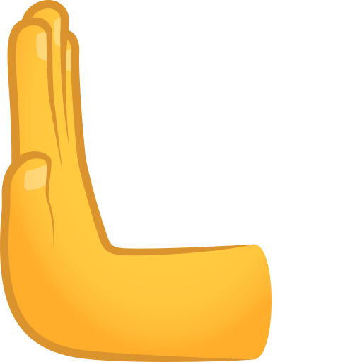 leftwards pushing hand as rendered by JoyPixels