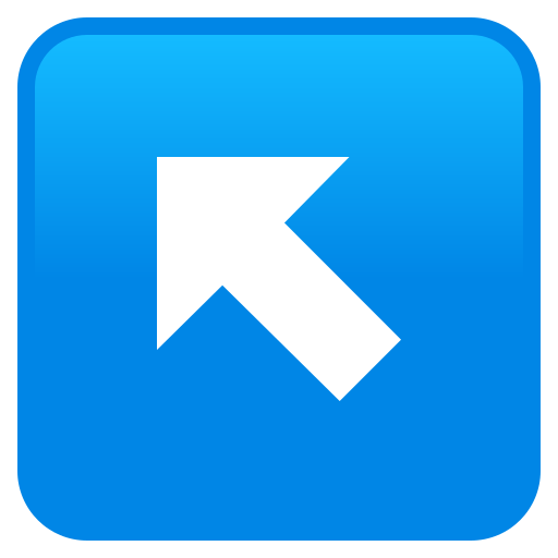 Up-Left Arrow as drawn by JoyPixels in 11.0