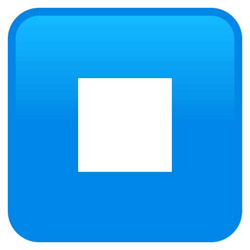 Stop Button as drawn by JoyPixels in 11.0