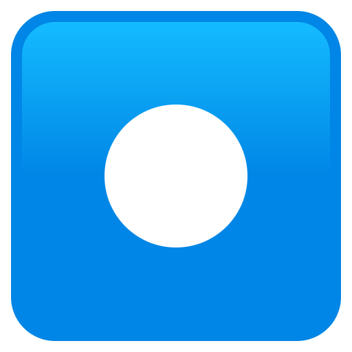 Record Button as drawn by JoyPixels in 11.0