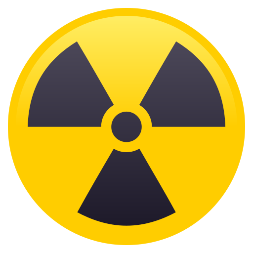 Radioactive as drawn by JoyPixels in 11.0