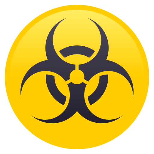 Biohazard as drawn by JoyPixels in 11.0