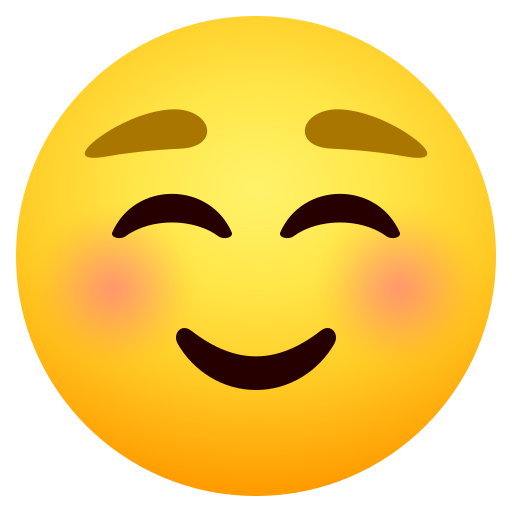 Smiling Face as drawn by JoyPixels in 11.0