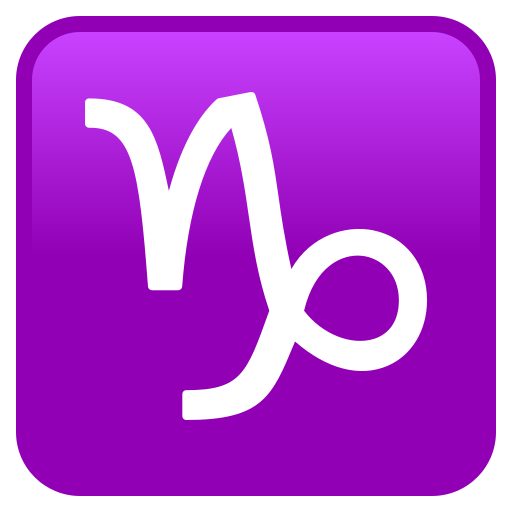 Segno zodiacale del Capricorno as rendered by JoyPixels