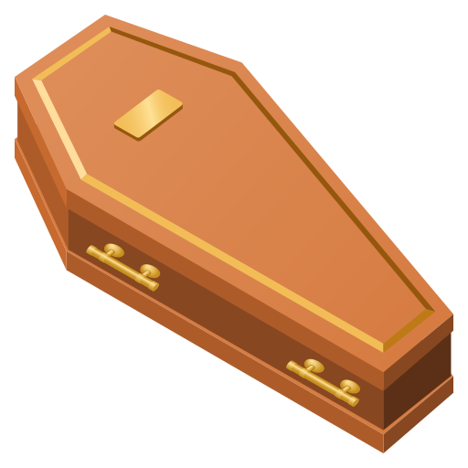 coffin as rendered by JoyPixels