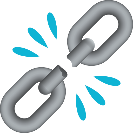 Broken Chain as drawn by JoyPixels in 11.0