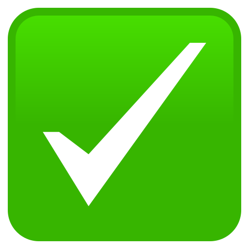 check mark button as rendered by JoyPixels