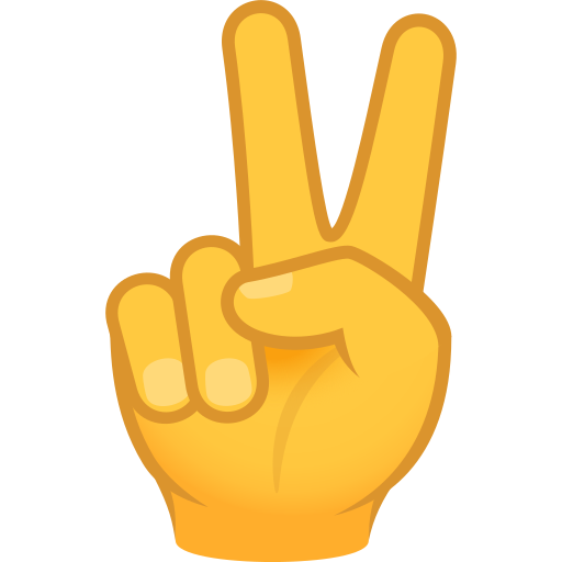 Victory Hand as drawn by JoyPixels in 11.0