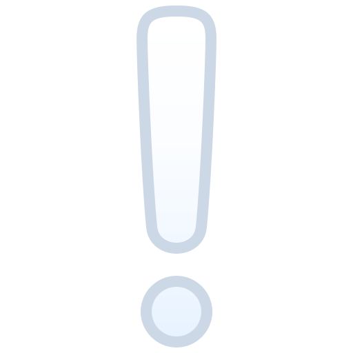 white exclamation mark as rendered by JoyPixels