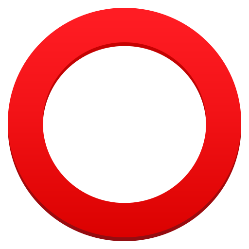 hollow red circle as rendered by JoyPixels