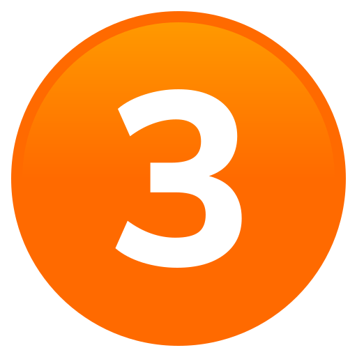 Digit Three as drawn by JoyPixels in 11.0