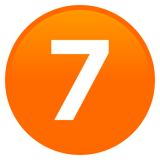 Digit Seven as rendered by JoyPixels
