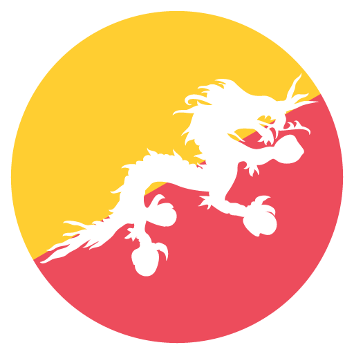 Flag: Bhutan as drawn by JoyPixels in 2.0