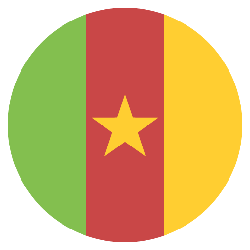Flag: Cameroon as drawn by JoyPixels in 2.0