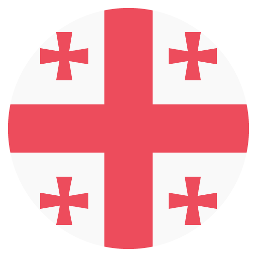 Flag: Georgia as drawn by JoyPixels in 2.0