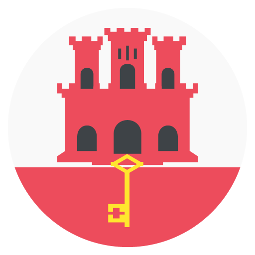 Flag: Gibraltar as drawn by JoyPixels in 2.0