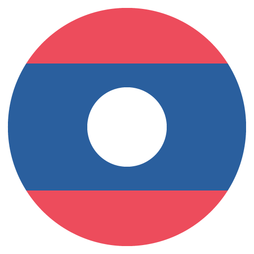 Flag: Laos as drawn by JoyPixels in 2.0