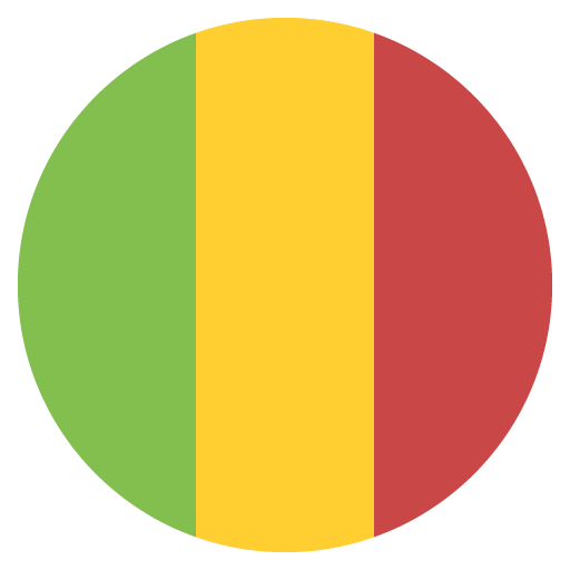 Flag: Mali as drawn by JoyPixels in 2.0