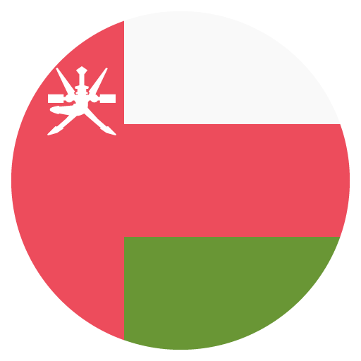 Flag: Oman as drawn by JoyPixels in 2.0