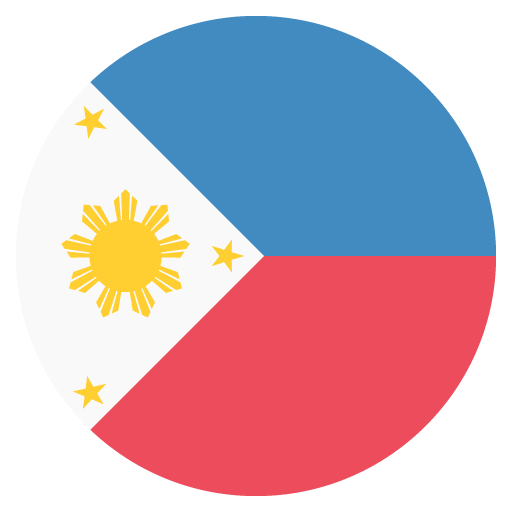 Flag: Philippines as drawn by JoyPixels in 2.0
