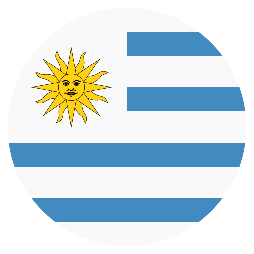 Flag: Uruguay as drawn by JoyPixels in 2.0