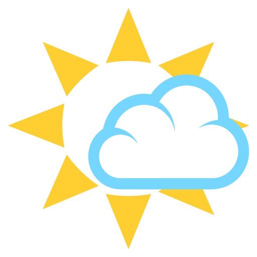 Sun Behind Small Cloud as drawn by JoyPixels in 2.0