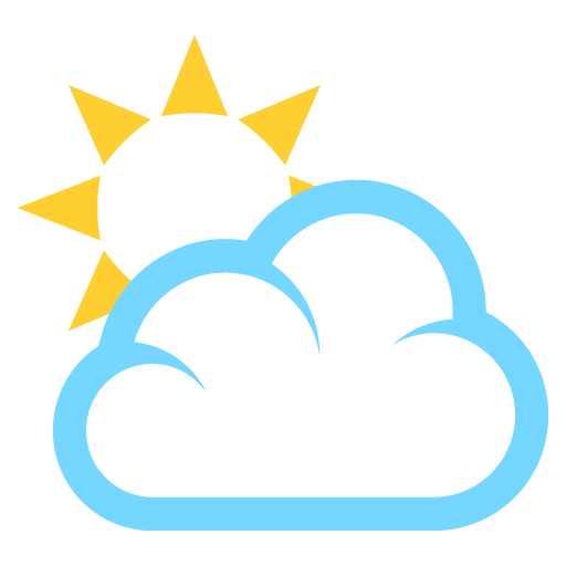 Sun Behind Large Cloud as drawn by JoyPixels in 2.0
