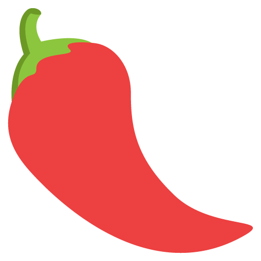 Hot Pepper as drawn by JoyPixels in 2.0