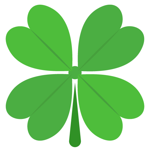 Four Leaf Clover as drawn by JoyPixels in 2.0