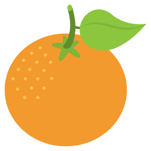 Tangerine as drawn by JoyPixels in 2.0