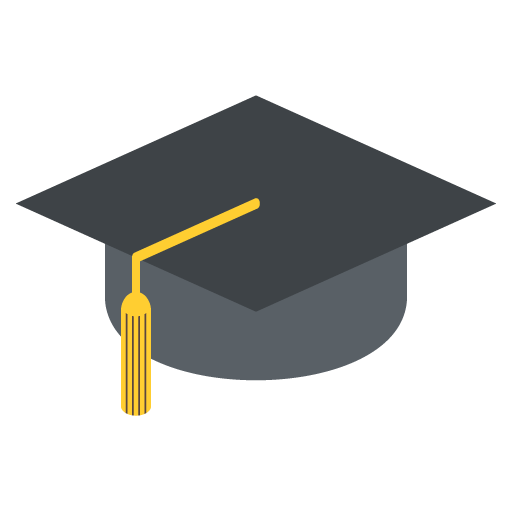 Graduation Cap as drawn by JoyPixels in 2.0
