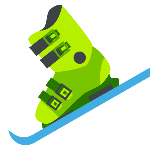 Skis as drawn by JoyPixels in 2.0