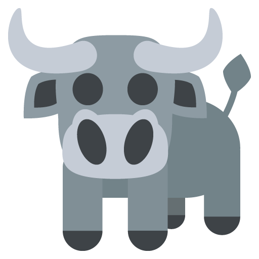 Water Buffalo as drawn by JoyPixels in 2.0