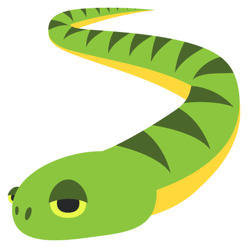 Snake as drawn by JoyPixels in 2.0