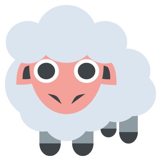 Ewe as drawn by JoyPixels in 2.0