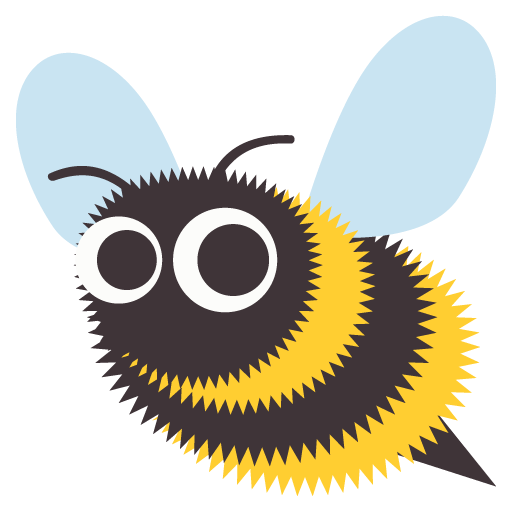Honeybee as drawn by JoyPixels in 2.0