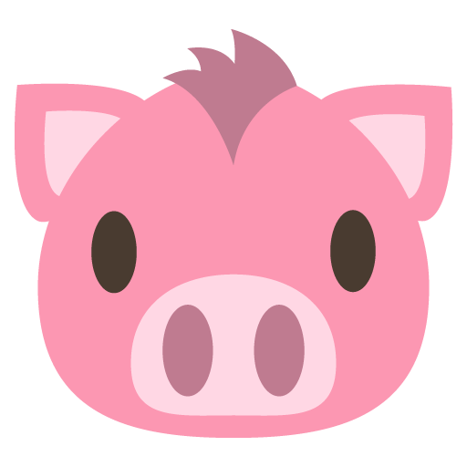Pig Face as drawn by JoyPixels in 2.0