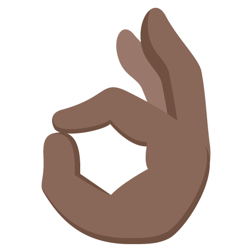 OK Hand: Dark Skin Tone, the previous design