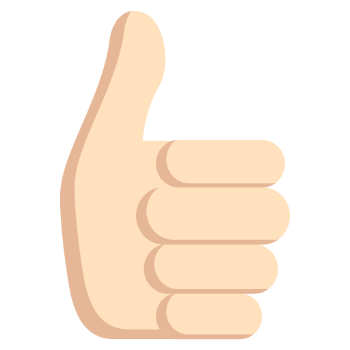 Thumbs up: Light Skin Tone, the previous design