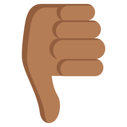 Thumbs Down: Medium-Dark Skin Tone, the previous design